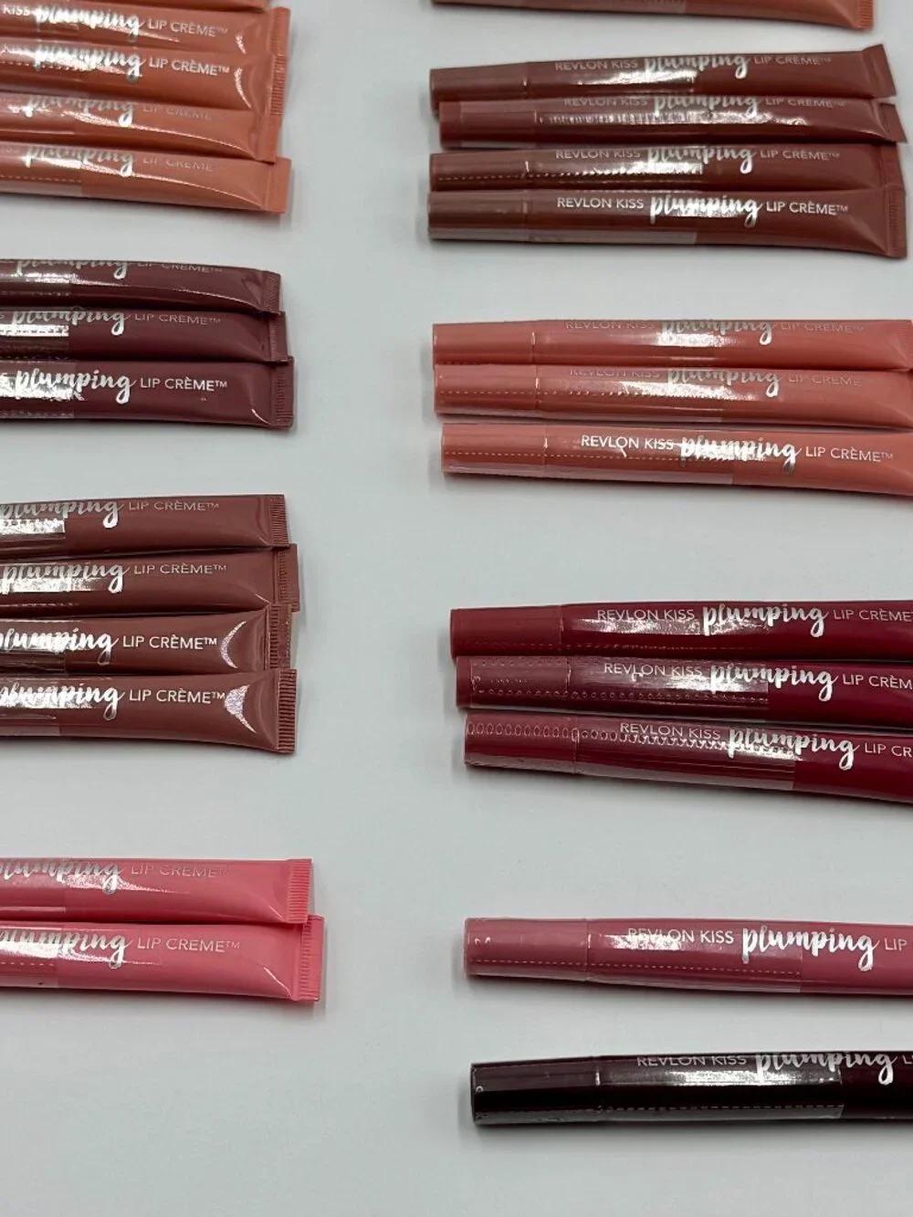 38 Pieces Revlon Kiss Plumping Lip Creme Bundle - 10 Different Colors -